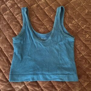 Urban Outfitters Blue Ribbed Tank Top